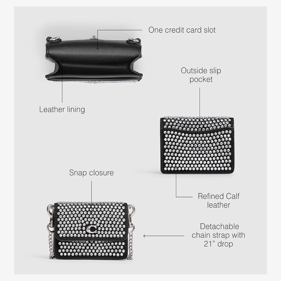 Polished Pebble Leather Essential Half Flap Card Case - Picture 3 of 4